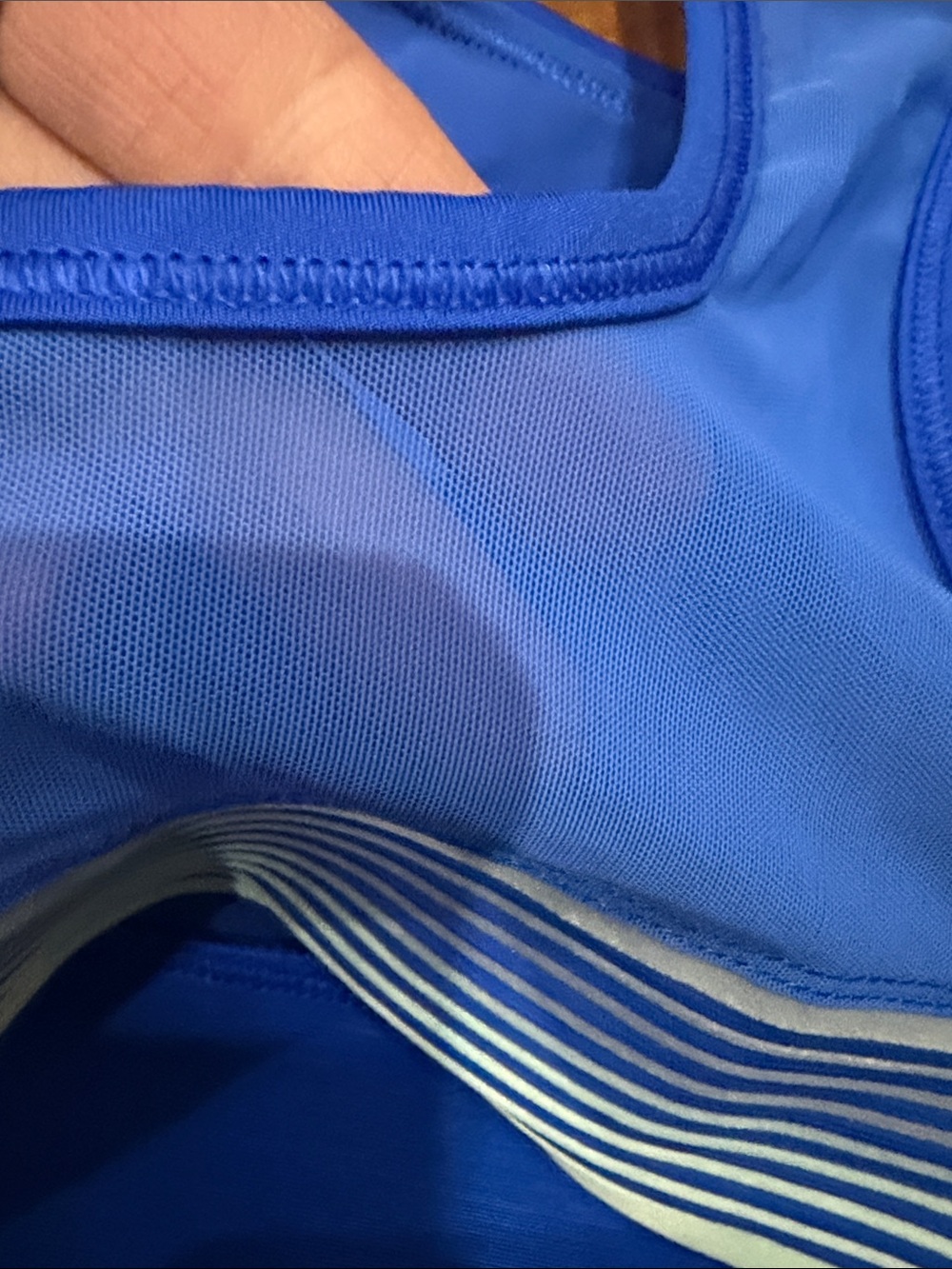 Nike Royal Blue Racerback Sports Bra with Branded Elastic - Picture 3 of 3